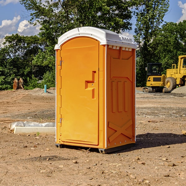 how often are the portable restrooms cleaned and serviced during a rental period in Balsam Grove NC